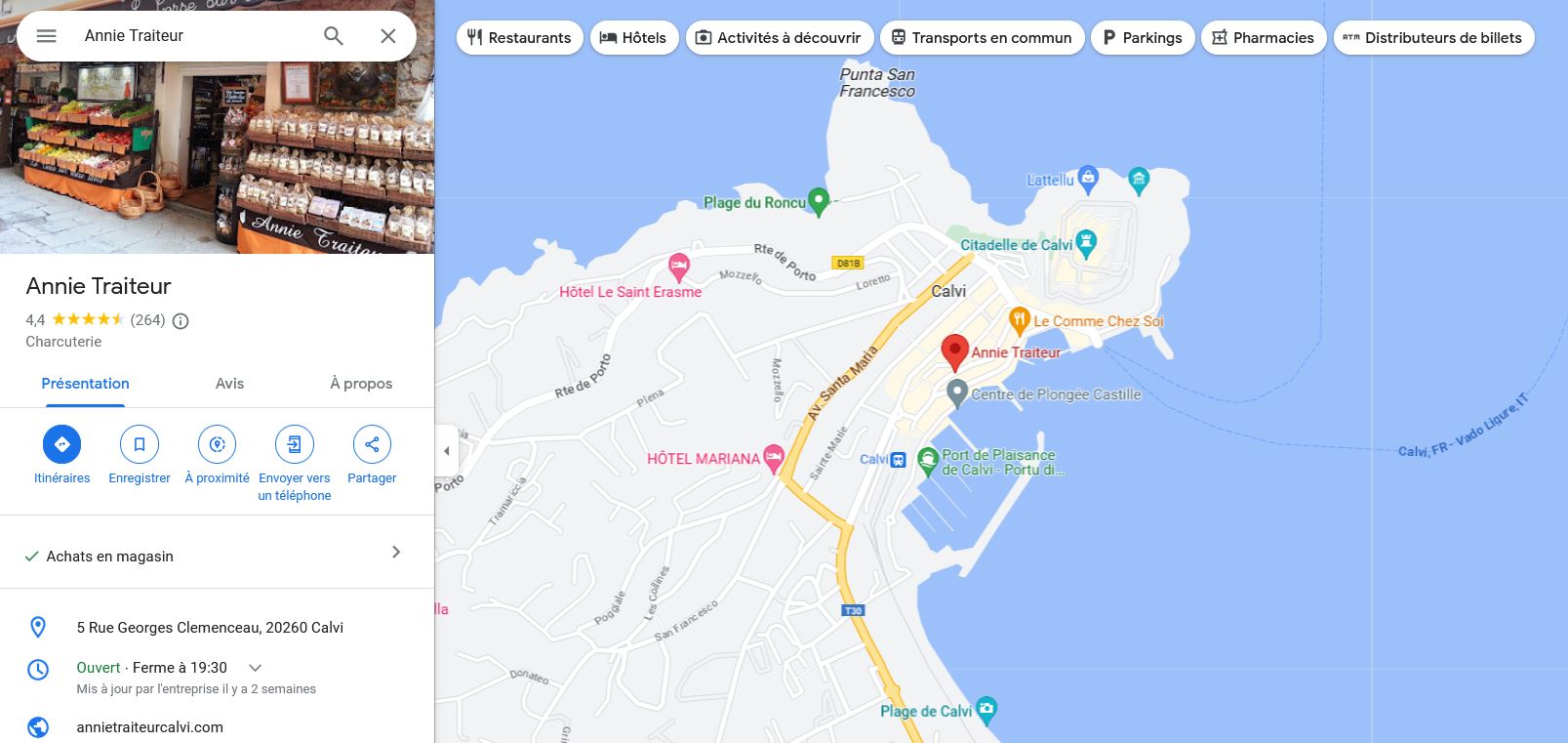 Annia Traiteur Calvi