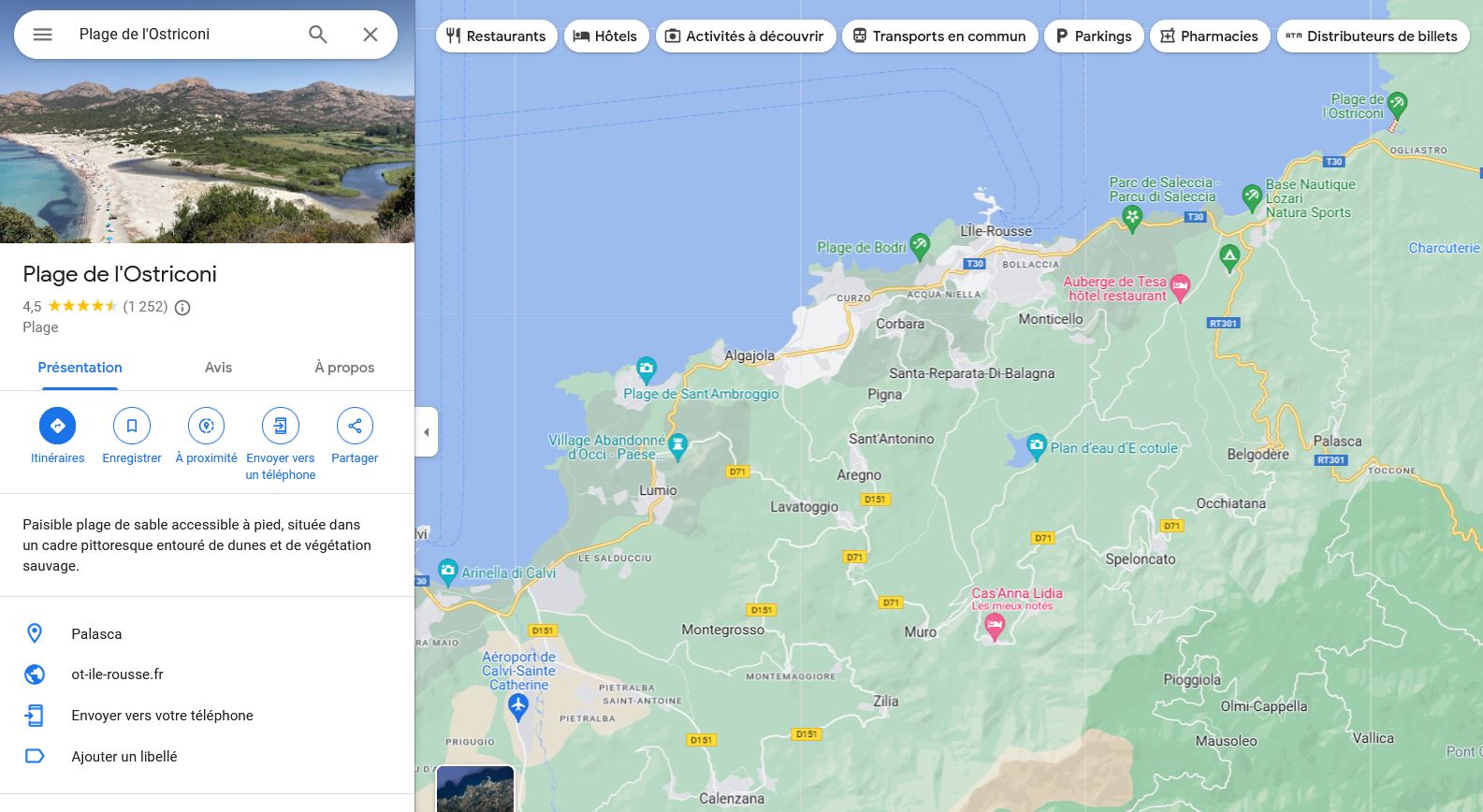 Plage de l'Ostriconi