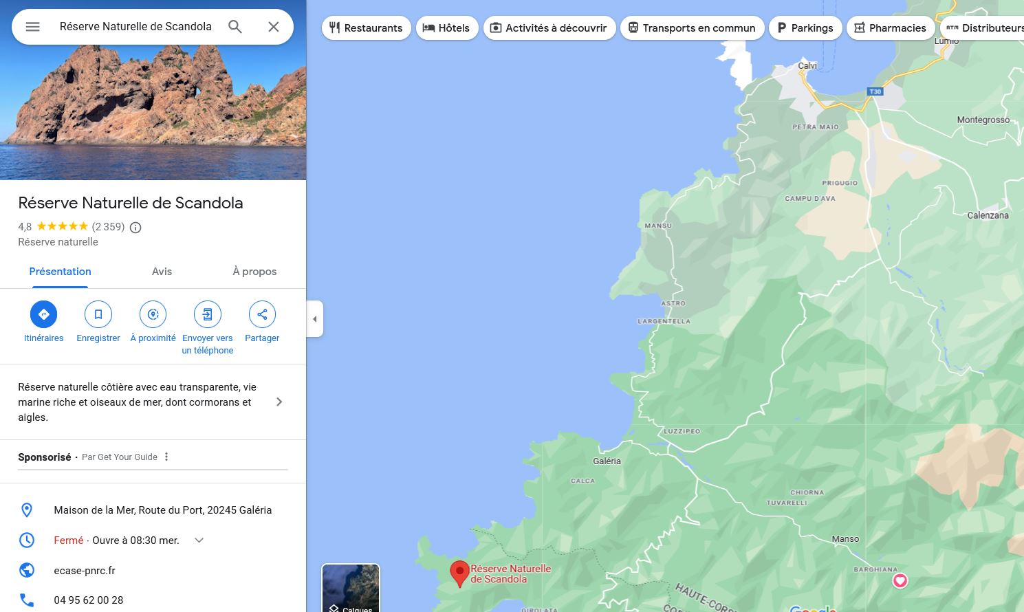 Réserve Naturelle de Scandola